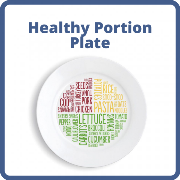 Healthy Portion Plate - Word design - calorie control