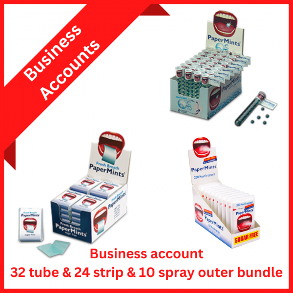 Business CoolCaps and papermints and spray bundle