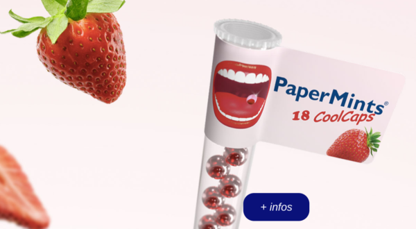 CoolCaps outer - fresh breath pearls strawberry (x 32 pocket packs) - Image 2